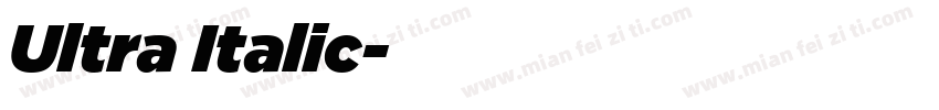 Ultra Italic字体转换